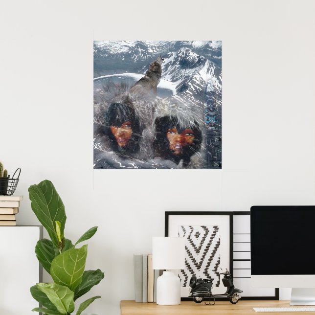 Native Spirit in Alaska Poster (Heimbüro)