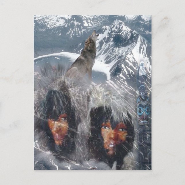 Native Spirit in Alaska Postkarte (Vorderseite)