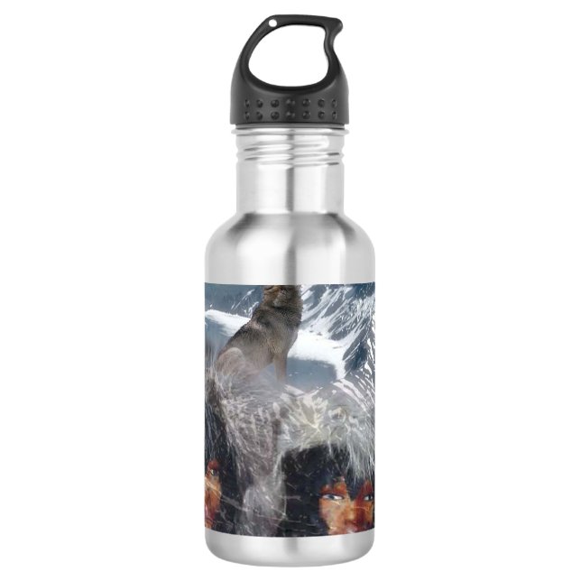 Native Spirit in Alaska Trinkflasche (Vorderseite)