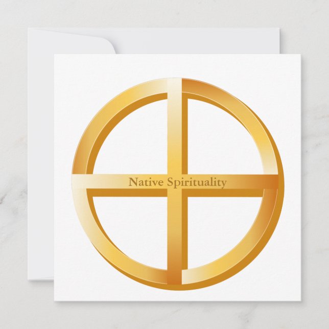 Native Spiritualität 5,25" x 5,25" Flachkarte (Vorderseite)