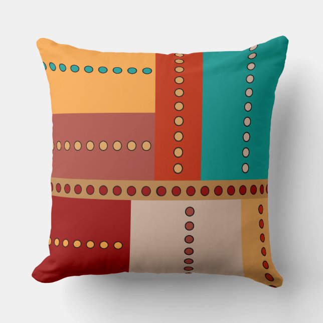 Native Sunshine Geometric Kissen (Vorderseite)