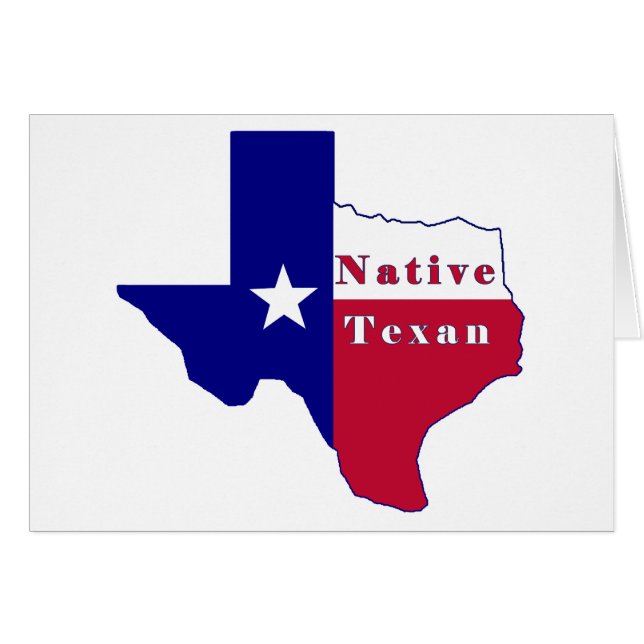 Native Texan Flag Map (Vorderseite (Horizontal))