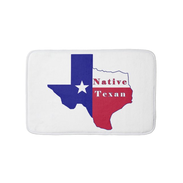 Native Texan Flag Map Badematte (Vorderseite)