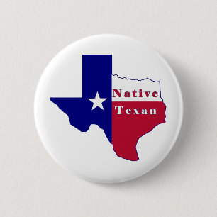 Native Texan Flag Map Button