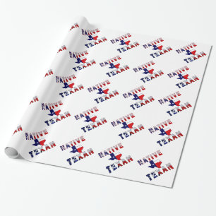 Native Texan Flag Map Geschenkpapier