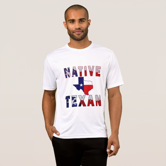 Native Texan Flag Map T-Shirt (Vorne ganz)