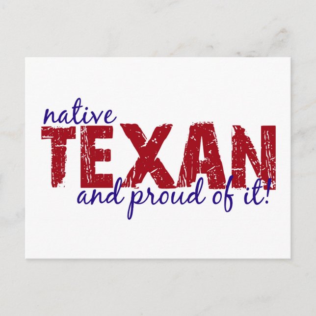 Native Texan Postkarte (Vorderseite)