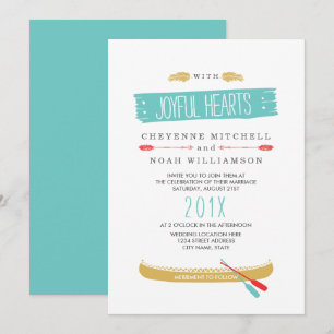 Native Themed   Moderne Einladung zur Hochzeit