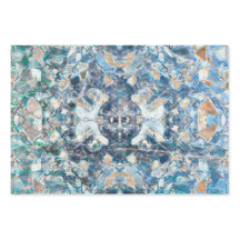 Native Tribal Classic Blue Tan Ethnic Design