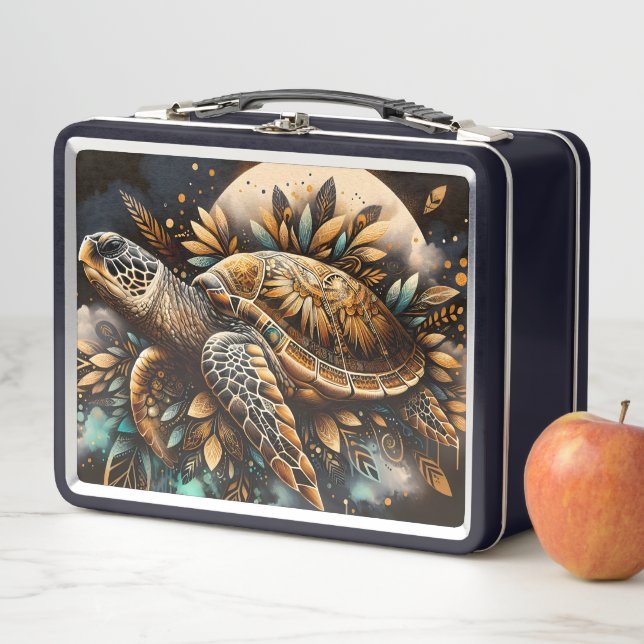 Native Turtle Metall Brotdose (Beispiel)