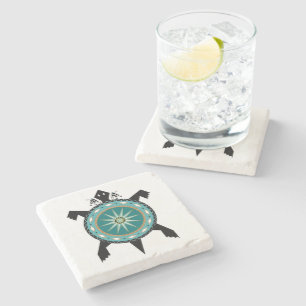 Native Turtle Stone Untersetzer