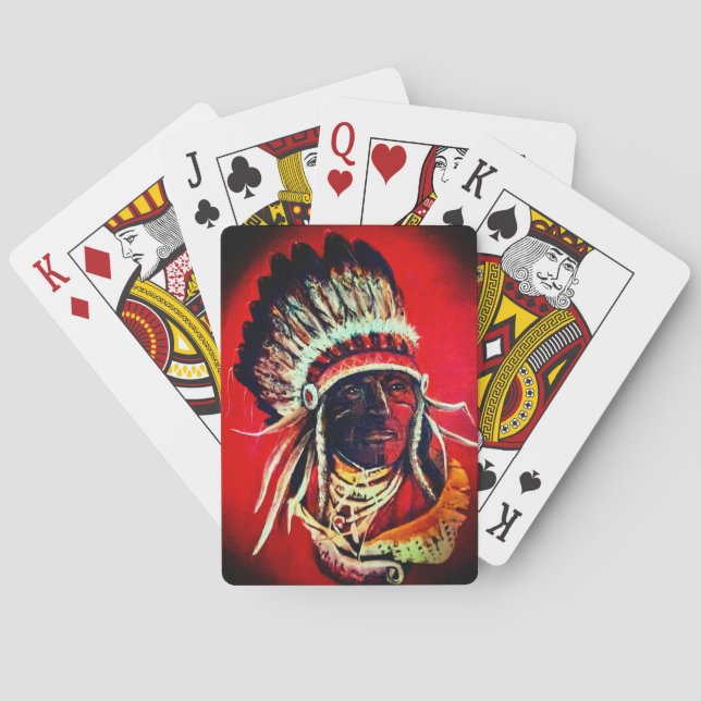 Native Warrior Classic Playing Cards Spielkarten (Rückseite)