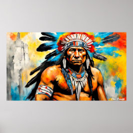 NATIVES ERBE MONATLICHE WARRIOREN 19 C POSTER