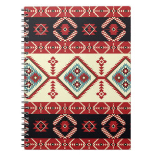 Natives Gewebe. Geometrisches Design Kilim. Ethnis Notizblock