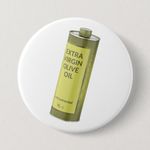 Natives Olivenöl in einer runden Blechflasche Button