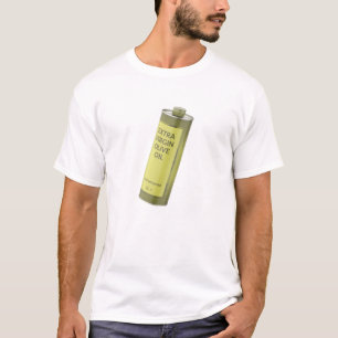 Natives Olivenöl in einer runden Blechflasche T-Shirt