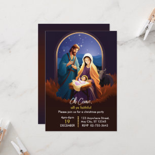 Nativität Einladung religiöse Weihnachtseinladung