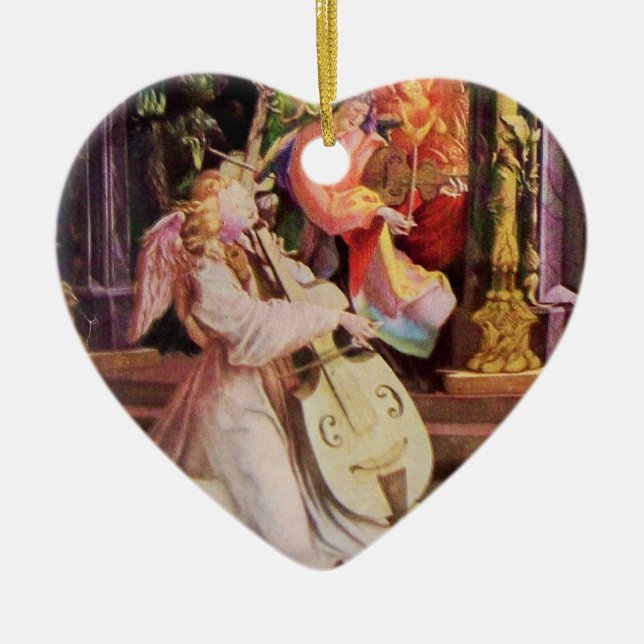 NATIVITÄT MIT ANGELN - MAGIC OF CHRISTMAS KERAMIK ORNAMENT (Vorne)