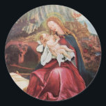 NATIVITÄT MIT ANGELN - MAGIC OF CHRISTMAS RUNDER AUFKLEBER<br><div class="desc">Farbenfrohe und magische Weihnachtsatmosphäre des deutschen Malers Matthias Grunewald ,  Details aus dem Zweiten Staat des Isenheimer Altarchts ,  ausdrucksstarker und intensiver Stil der mittelalterlichen mitteleuropäischen Kunst bis ins 16. Jahrhundert.Öl auf Holz.</div>