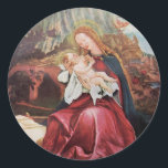 NATIVITÄT MIT ANGELN - MAGIC OF CHRISTMAS RUNDER AUFKLEBER<br><div class="desc">Farbenfrohe und magische Weihnachtsatmosphäre des deutschen Malers Matthias Grunewald ,  Details aus dem Zweiten Staat des Isenheimer Altarchts ,  ausdrucksstarker und intensiver Stil der mittelalterlichen mitteleuropäischen Kunst bis ins 16. Jahrhundert.Öl auf Holz.</div>