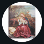 NATIVITÄT MIT ANGELN - MAGIC OF CHRISTMAS RUNDER AUFKLEBER<br><div class="desc">Farbenfrohe und magische Weihnachtsatmosphäre des deutschen Malers Matthias Grunewald ,  Details aus dem Zweiten Staat des Isenheimer Altarchts ,  ausdrucksstarker und intensiver Stil der mittelalterlichen mitteleuropäischen Kunst bis ins 16. Jahrhundert.Öl auf Holz.</div>