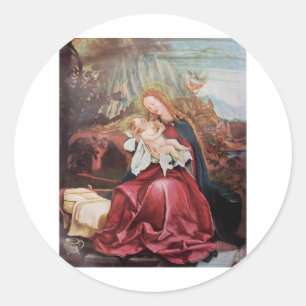 NATIVITÄT MIT ANGELN - MAGIC OF CHRISTMAS RUNDER AUFKLEBER