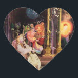 NATIVITÄT MIT MUSIKANGELN - HERZ DER CHRISTMAS Herz-Aufkleber<br><div class="desc">Farbenfrohe und magische Weihnachtsatmosphäre des deutschen Malers Matthias Grunewald ,  Details aus dem Zweiten Staat des Isenheimer Altarchts ,  ausdrucksstarker und intensiver Stil der mittelalterlichen mitteleuropäischen Kunst bis ins 16. Jahrhundert.Öl auf Holz.</div>