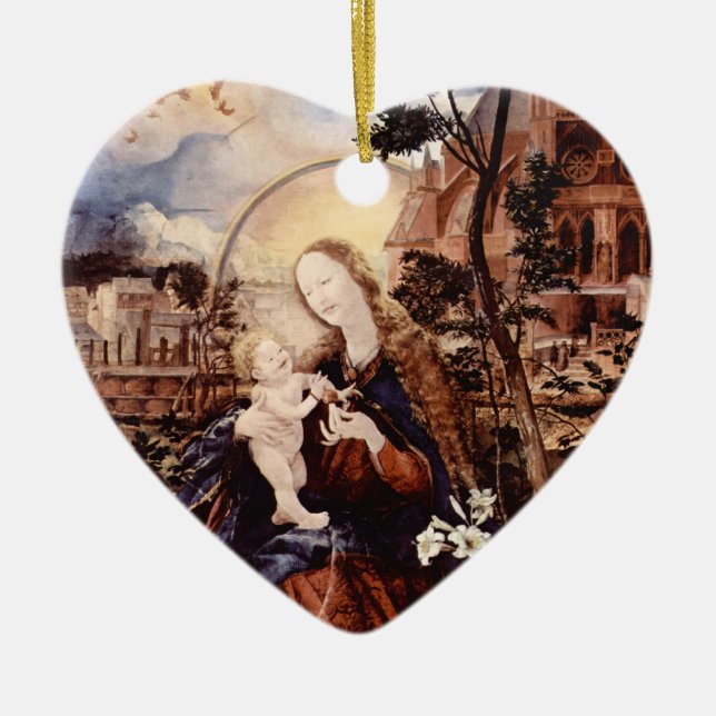 NATIVITÄT MIT WEISSEN LÄCHEN - MAGIC OF CHRISTMAS KERAMIKORNAMENT (Vorne)