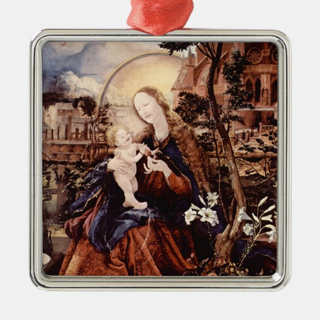 NATIVITÄT MIT WEISSEN LÄCHEN - MAGIC OF CHRISTMAS SILBERNES ORNAMENT (Vorne)