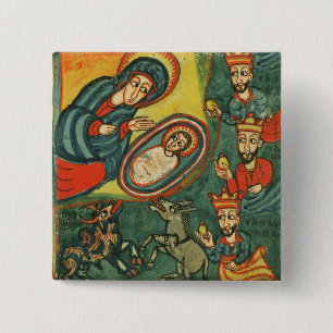 NATIVITÄTSCHRISTMAS-PARCHMENT , ANNAHME VON MAGI BUTTON