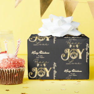Nativity Christlich Christmas Gold Peace Joy Liebe Geschenkpapier