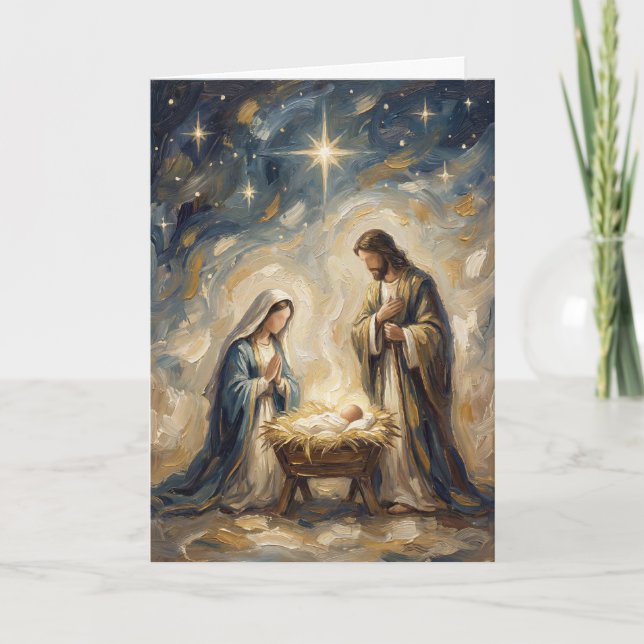 Nativity Christmas Card Karte (Vorderseite)