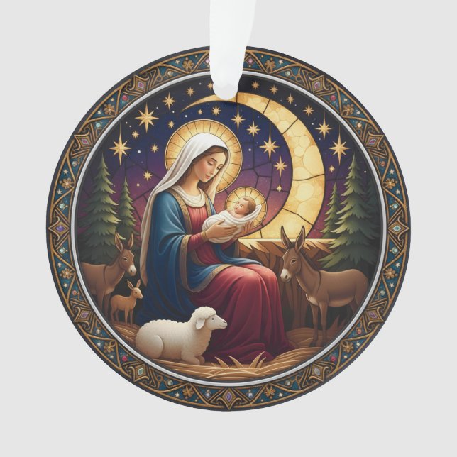 Nativity Christmas Ornament – Double-Sided (Vorderseite)