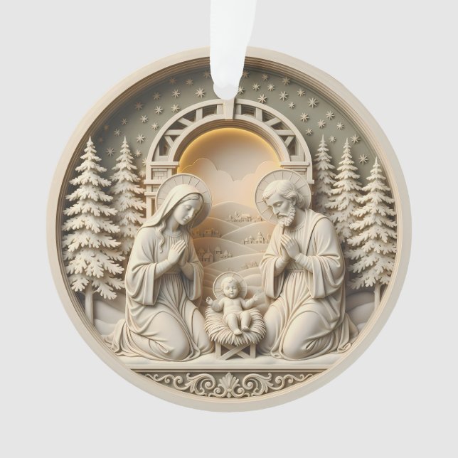 Nativity Christmas Ornament – Holy Family 2 (Vorderseite)