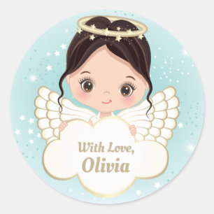Nativity Cute Angel Holding Cloud Sticker