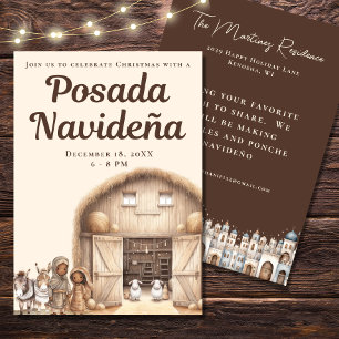 Nativity Festive Mexican Posada Navideña Einladung