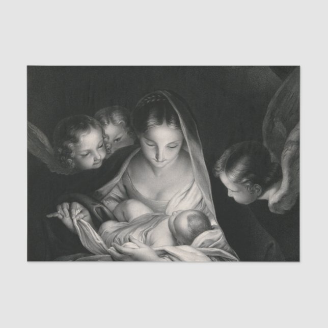 Nativity-Geburt der Engels-Jungfrau Mary Jesuss Seidenpapier (Vorderseite)