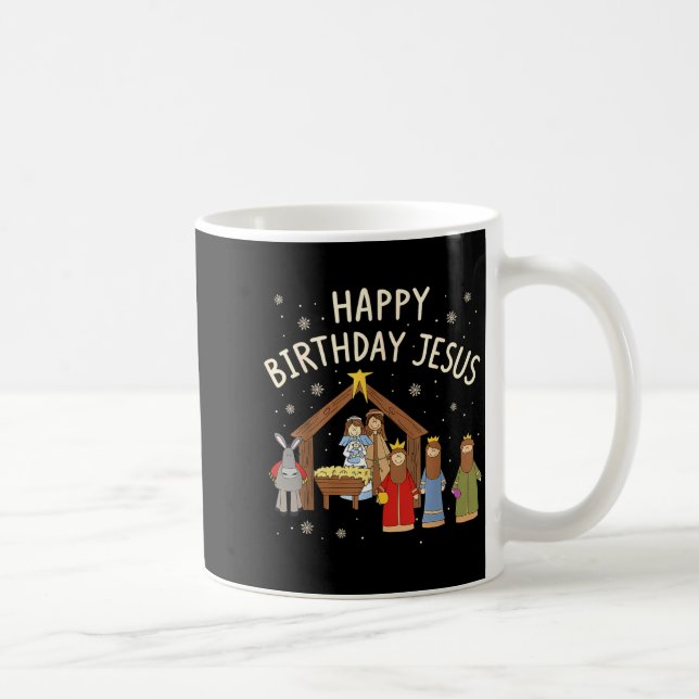 Nativity Happy Birthday Jesus Christmas Christian  Kaffeetasse (Rechts)