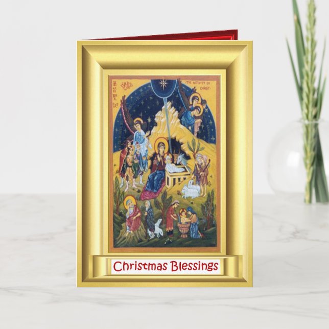 nativity in Bethlehem Feiertagskarte (Vorderseite)