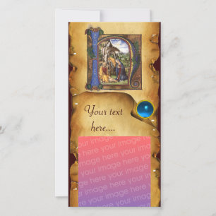 NATIVITY PARCHITY Blue Saphire Monogramm