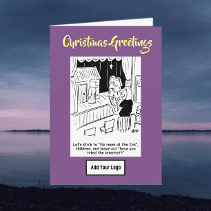 Nativity Play Cartoon. Weihnachtskarte Feiertagskarte