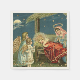 Nativity Scene Bethlehem Serviette