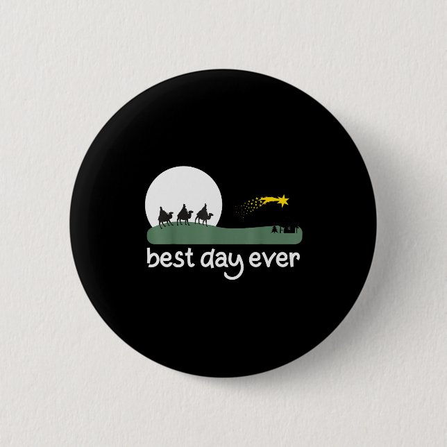 Nativity Scene _ Christmas Day Ever  Button (Vorderseite)