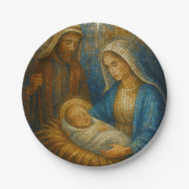 Nativity Stained Glass Mosaic | Holy Family Pappteller