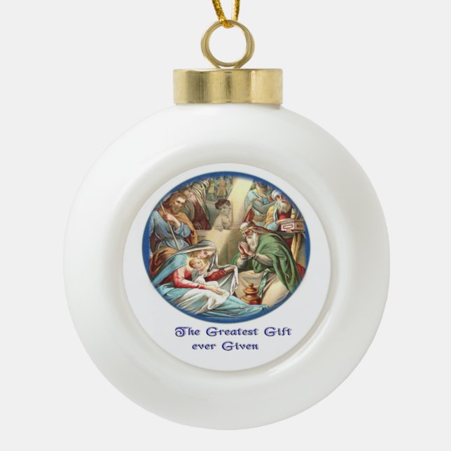 NAtivity szene Snowflake Gerahmte Ornament (Vorderseite)