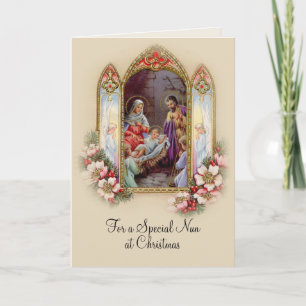 Nativity Traditionelle Weihnachtsfamilie Karte