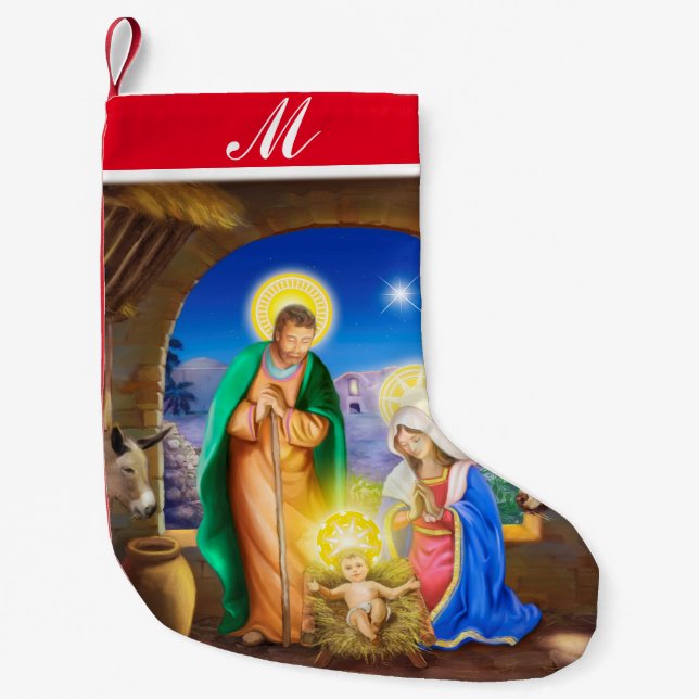 Nativityfeiertags-Strumpf Kleiner Weihnachtsstrumpf (Vorderseite)