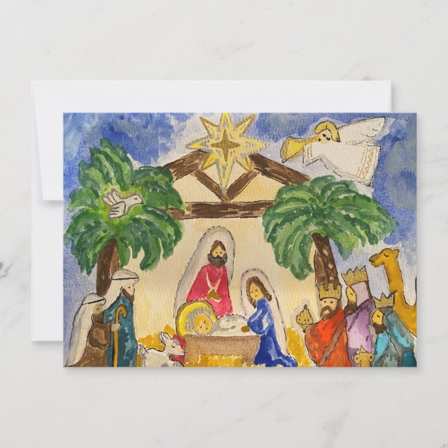 NativityFlat Note Card Mitteilungskarte (Vorderseite)