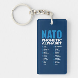 NATO-Aussprachealphabet Alfa-Zulu-Code Schlüsselanhänger