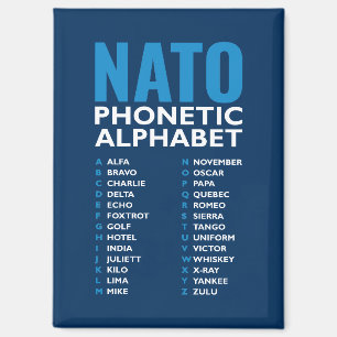 NATO-Buchstabiertafel Alfa-Zulu Magnet